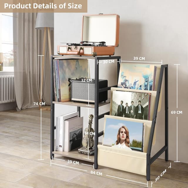 Detalle 2 de Stand per vinili 3 livelli 84 cm