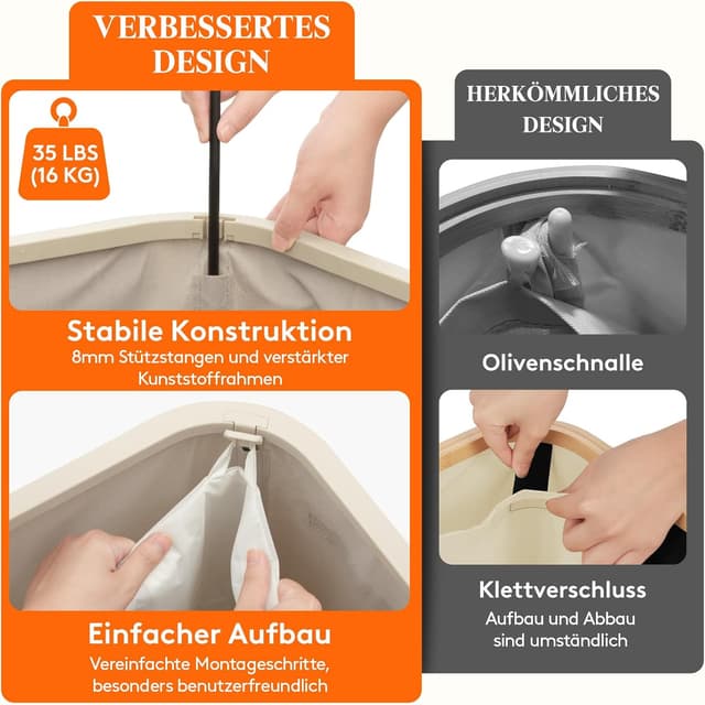 Thumbnail 3 de Lifewit Wäschekorb 105L