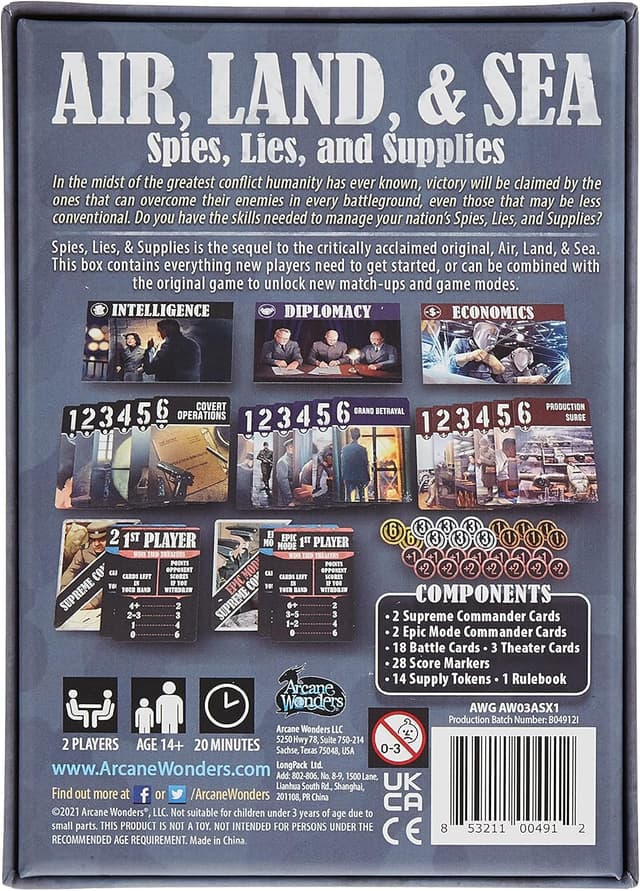 Detalle 1 de Arcane Wonders Air, Terre et mer – Espions, mensonges et fournitures