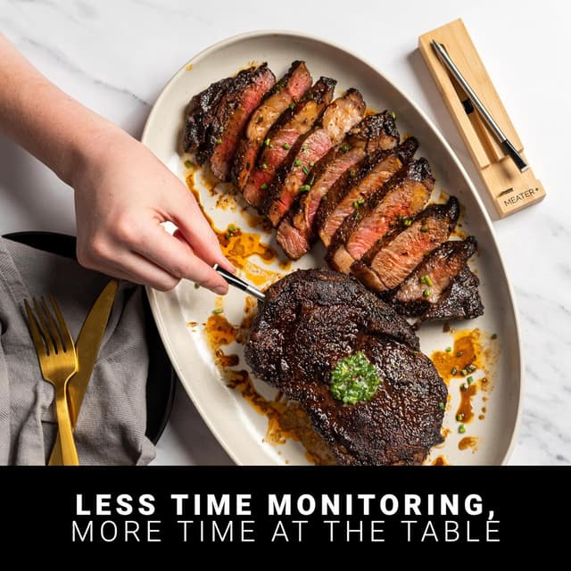 Detalle de MEATER Plus Smart Bluetooth Wireless Meat Thermometer for BBQ, Oven, Smoker & More