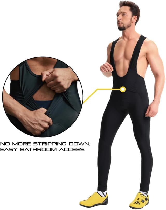 Detalle de CEROTIPOLAR Thermal Fleece Bike Bibs Tights