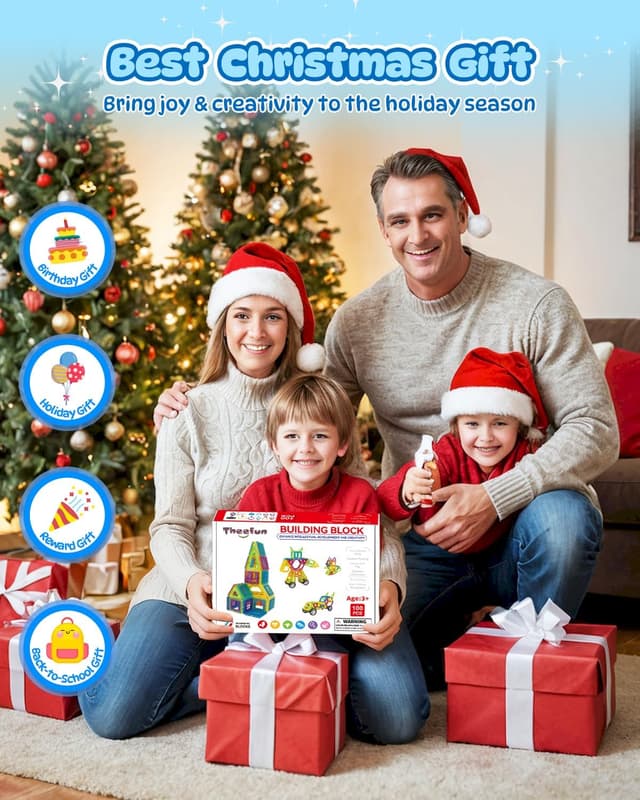 Detalle 2 de Magnetische Bausteine Theefun 60 Teile für STEM