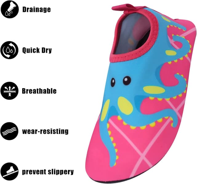 Detalle de Chaussures aquatiques enfant (barefoot) sans fermeture – séchage rapide, antidérapant, pieds nus