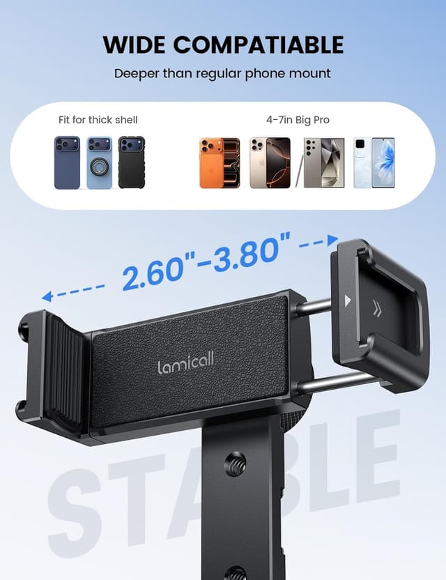 Thumbnail 5 de Lamicall 3‑in‑1 phone tripod mount adapter 🎥