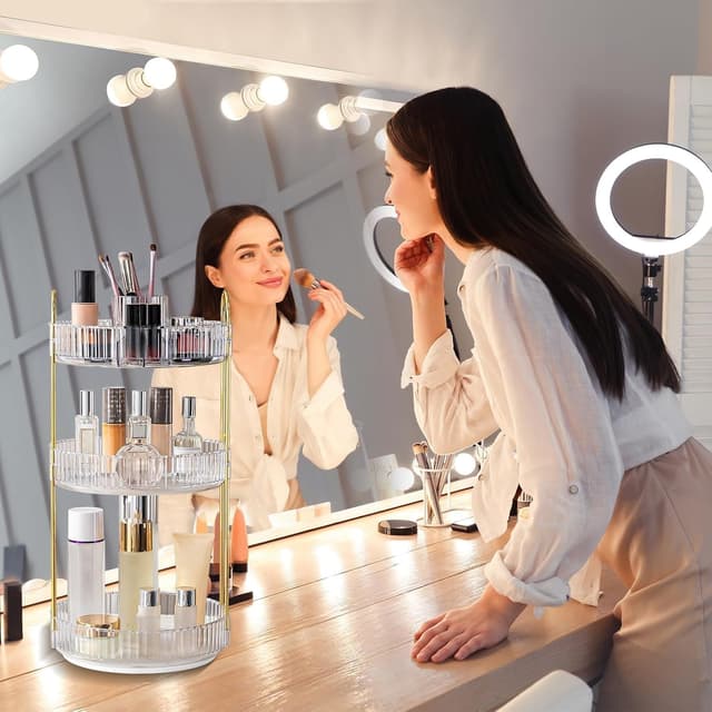 Detalle de Oifecsie 360° Rotating Makeup Organizer