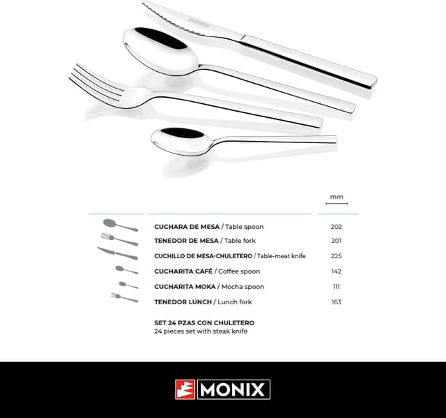 Thumbnail 4 de MONIX Amalfi | Set 24 piezas de cubiertos 🍴Elegancia y funcionalidad