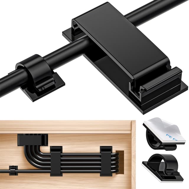 Detalle de Kimsky Kabelhalter Set 70 Stück für Kabelmanagement