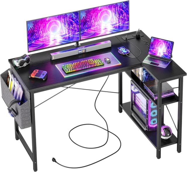 Thumbnail 6 de BEXEVUE L-Schreibtisch 100 x 70 cm Schwarz