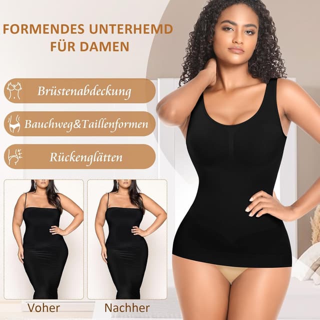 Detalle 2 de YARRCO Shape Unterhemd Damen Formendes Tank Top
