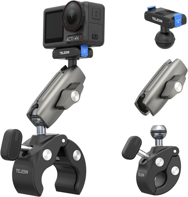 Detalle de TELESIN Super-Klemmhalterung 360° Action-6