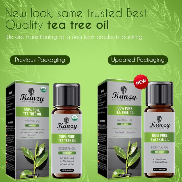 Detalle 2 de Kanzy Teebaumöl 10 ml – kaltgepresstes ätherisches Öl für Shampoo, Haut, Nägel und Aromatherapie