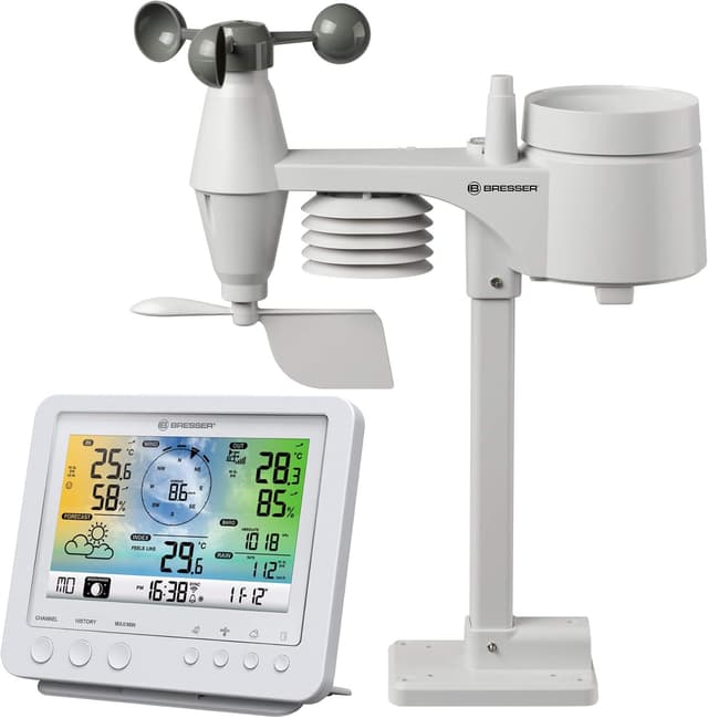 Thumbnail 6 de Bresser Wetterstation Funk 5-in-1 schwarz mit WLAN & Farb-Display – inkl. Außensensor für Wetterdaten
