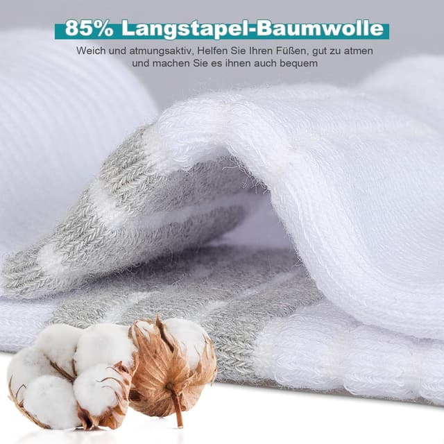 Detalle 2 de anqier Sneaker Socken 6 Paar Kurz Gepolstert