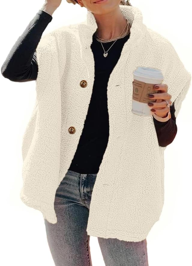 Detalle de Hongqizo Womens Fuzzy Fleece Vest — Sherpa Jacket