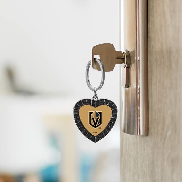 Detalle de NBA Basketball Rhinestone Heart Keychain with Split Keyring