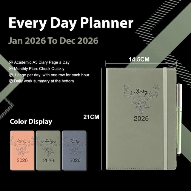 Thumbnail 3 de Donfulfip 2026 Agenda A5 una pagina al giorno