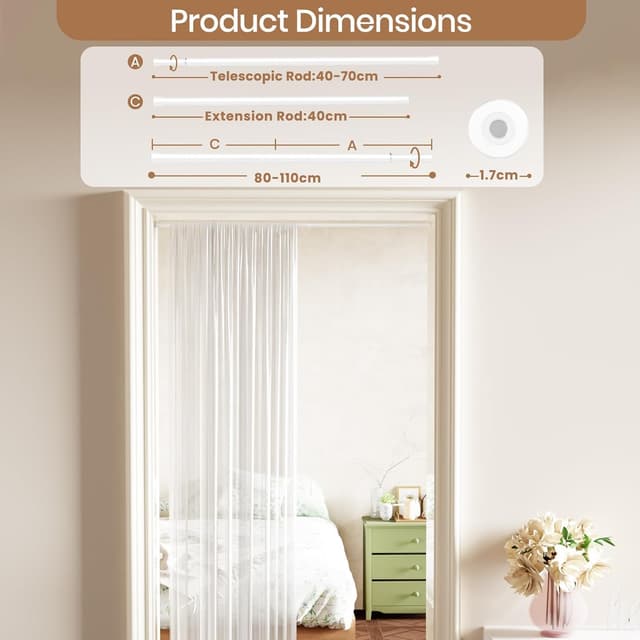 Detalle de WELDUN 3er Teleskopstange 80 bis 110 cm