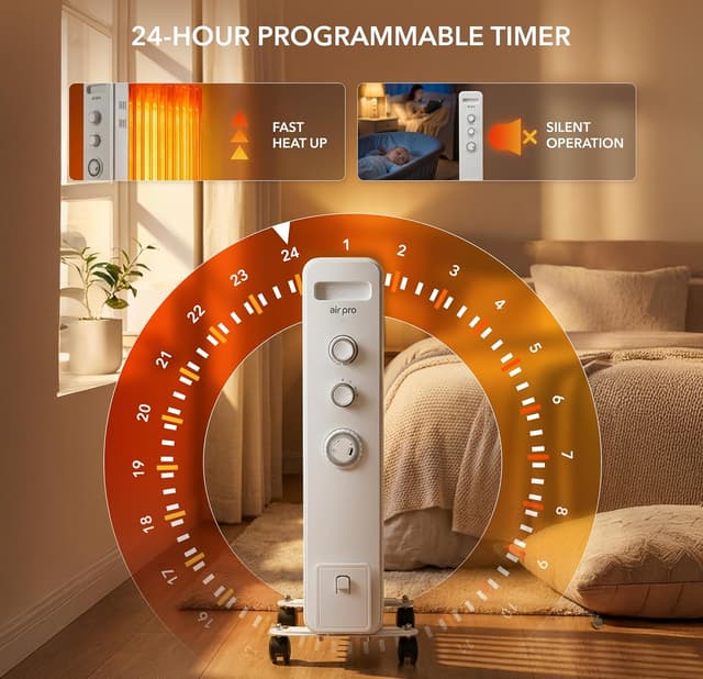 Detalle de Air Pro Oil Filled Radiator 2500W Heater