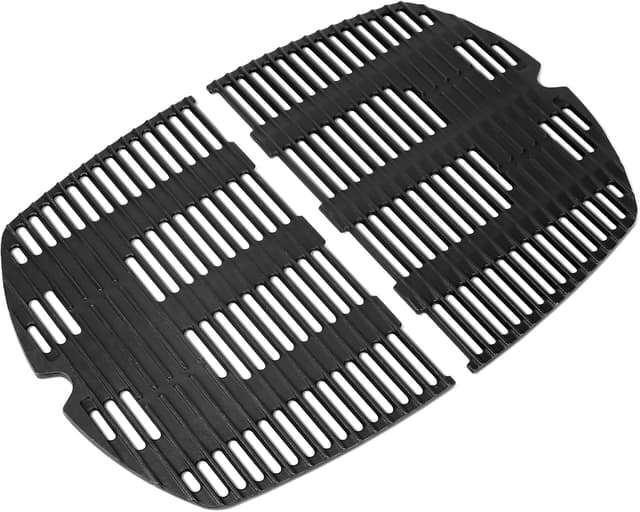 Detalle de Denmay 7646 Grillrost aus Gusseisen als Ersatz für Weber Q300/Q320/Q3000/Q3200 (2 Stück)