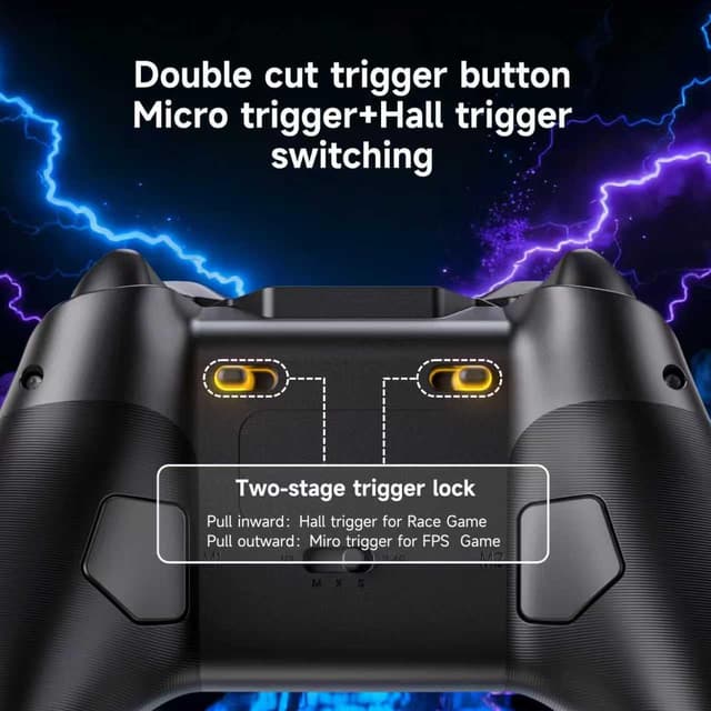 Detalle de UHM PC Controller Wireless Gamepad G5 – kabellos per Bluetooth, 2,4G und Switch-Mode mit 6-Achsen-Gyro