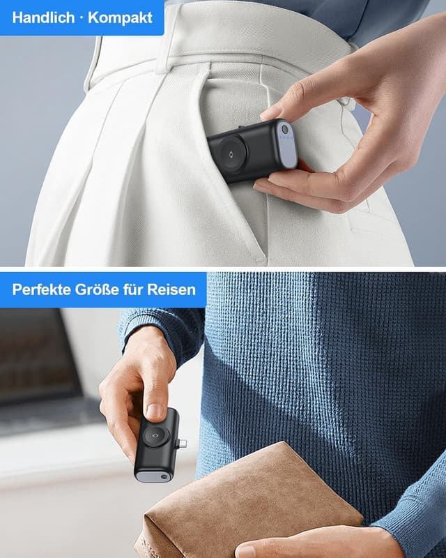 Thumbnail 6 de Mini Powerbank für Samsung & Galaxy Watch (5000 mAh, 3-in-1) – kompakter Notstrom mit Schnellladefunktion