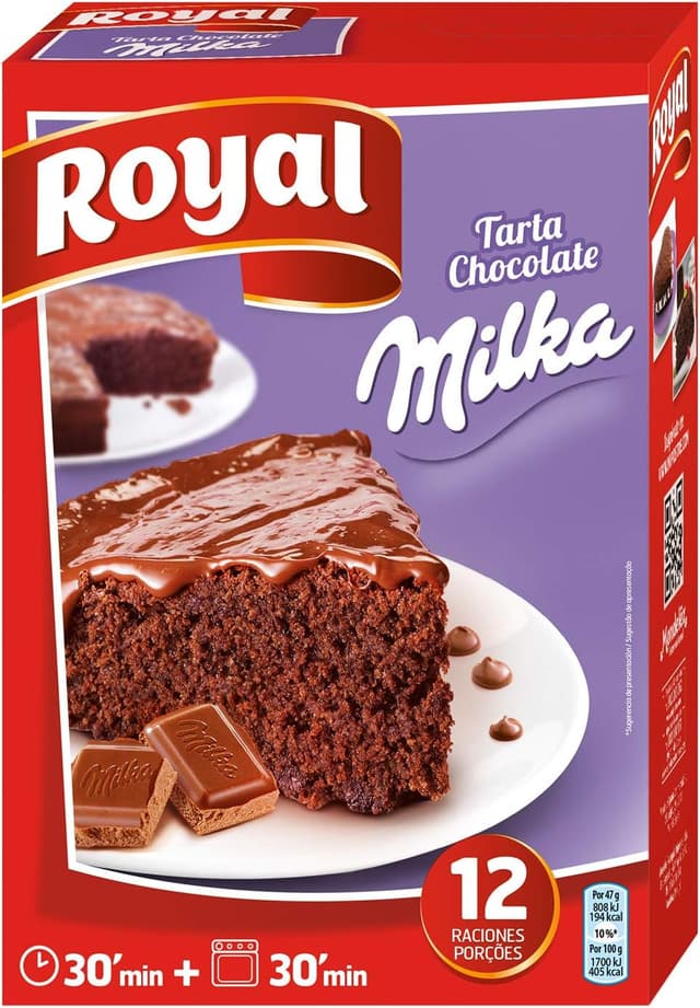 Thumbnail 1 de Royal Milka Tarta de Chocolate en Polvo, 12 Raciones 🍫