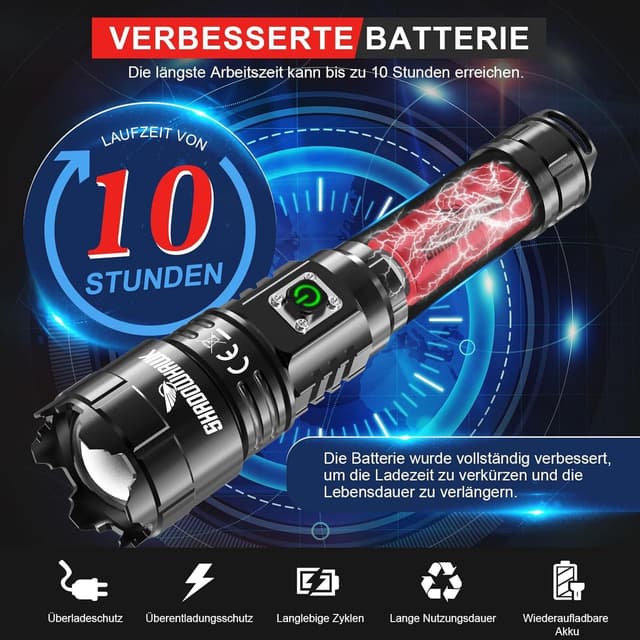 Thumbnail 4 de Shadowhawk S9322 500000 Lumen Taschenlampe đŠ