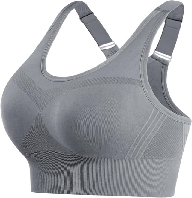 Detalle de Litherday Sport BH Damen Push Up ohne Bügel mit Racerback & abnehmbaren Polstern
