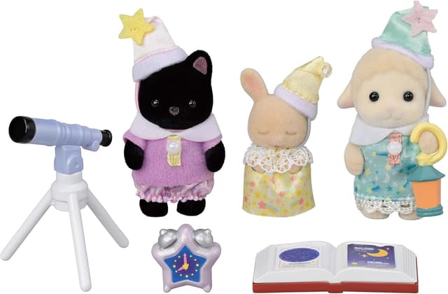 Detalle 2 de Sylvanian Families 5750 Amici dell’Asilo – Trio Pigiama Party