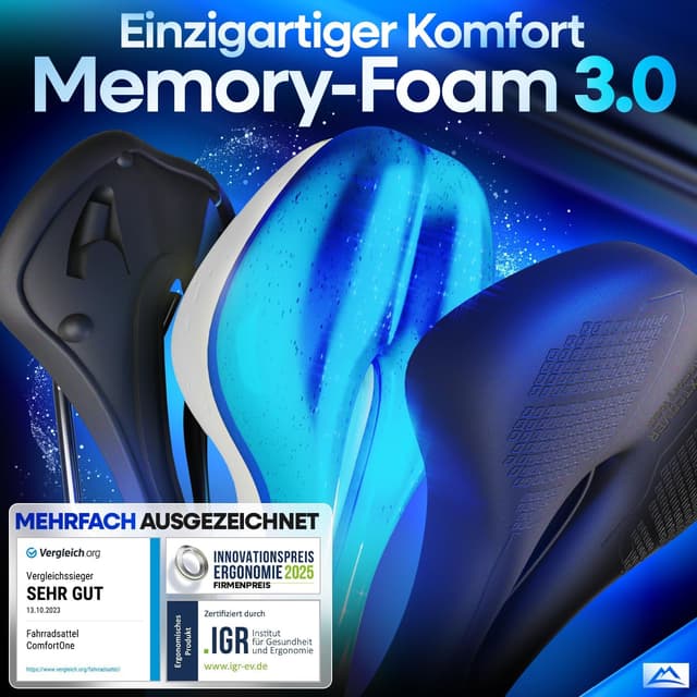 Detalle 2 de NEXTCOVER Fahrradsattel Memory Foam 3.0