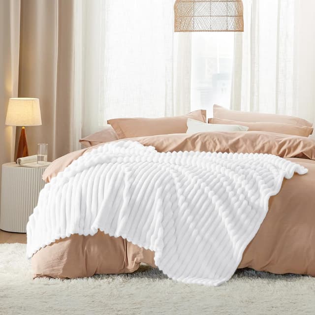 Thumbnail 6 de Bedsure Kuscheldecke 130 x 170 cm Weiß