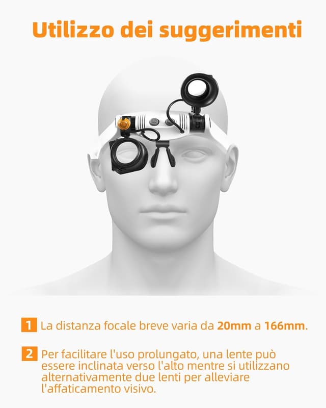 Thumbnail 6 de Anpro occhiali ingrandimento professionali con lenti LED e fino a 25X