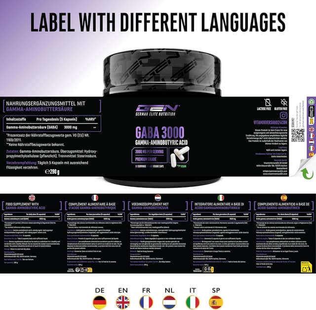 Thumbnail 6 de GABA 3000-400 Kapseln 3000 mg Tagesportion