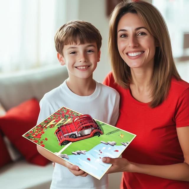 Thumbnail 6 de Vintage car pop up greeting cards