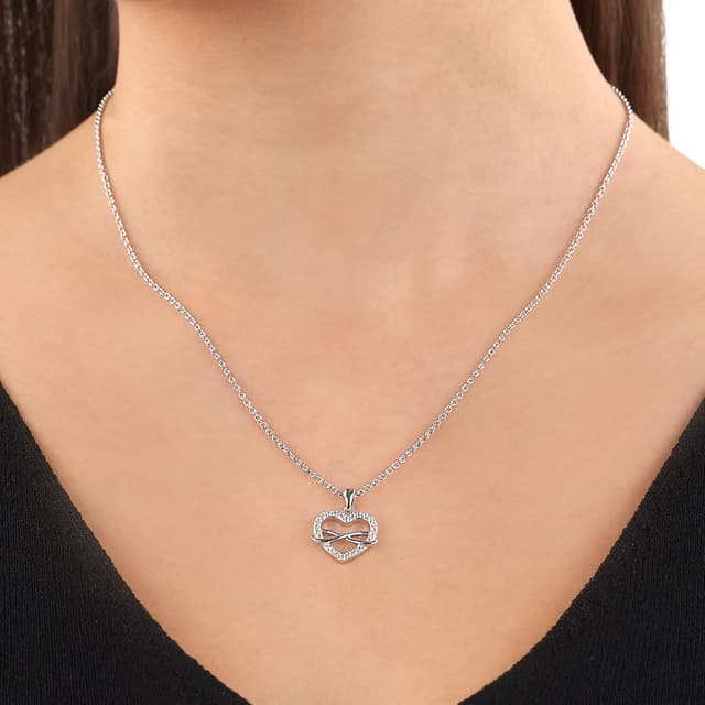 Detalle 2 de s.Oliver Herz Kette 42+3 cm 925 Silber