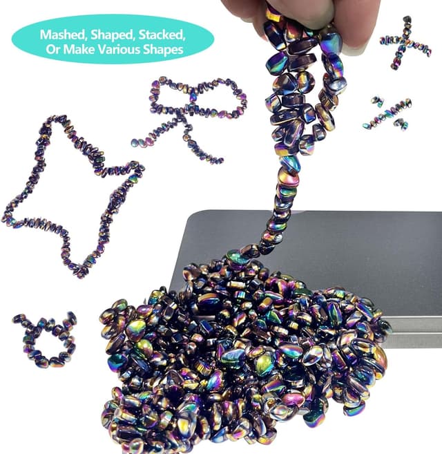 Detalle de 1000pcs Ferrite Putty Fidget Toys Magnetic Stones in Metal Tin (Adults) – Multicoloured