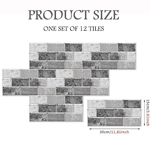 Thumbnail 5 de Stickers carrelage cuisine 12 pièces ⚙