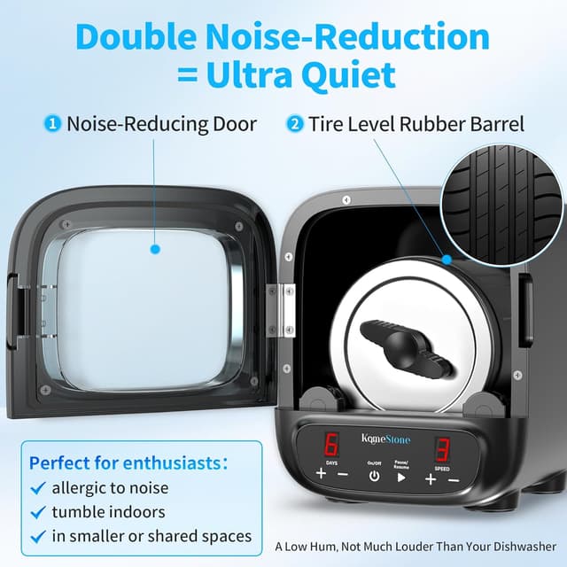 Thumbnail 2 de KomeStone K2 Elite 3 lb Rock Tumbler Kit 🪨