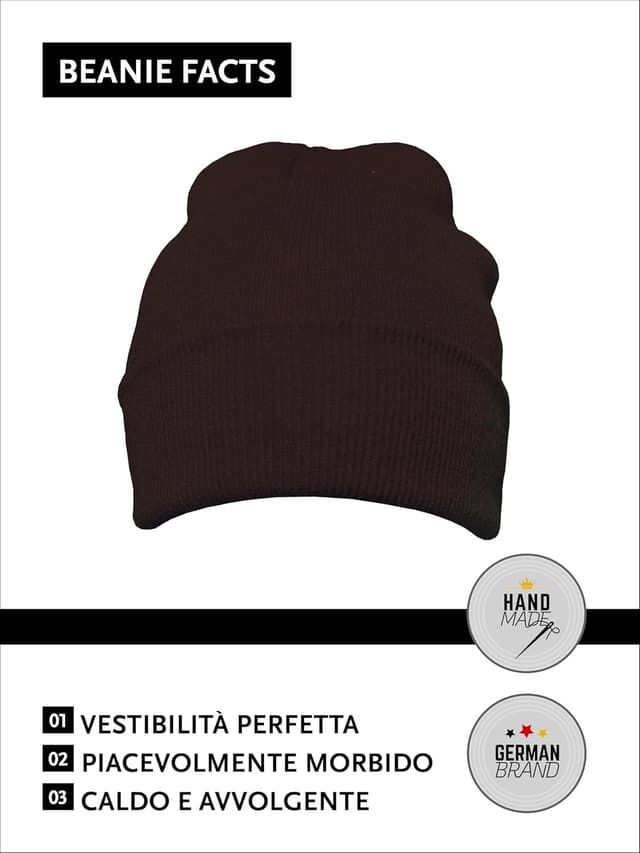 Detalle de DonDon Berretto invernale beanie unisex classico con lavorazione a maglia