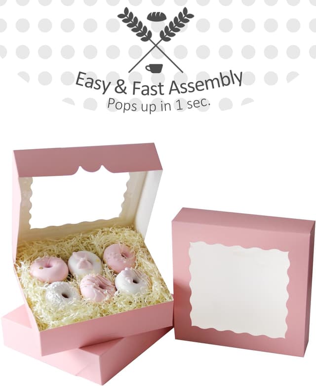 Thumbnail 1 de Gcardist Kuchenboxen Rosa 25,4x25,4x6,3cm 12 Stück