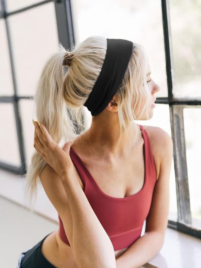 Detalle de DRESHOW 6cm Wide Headband, stretchy hair band