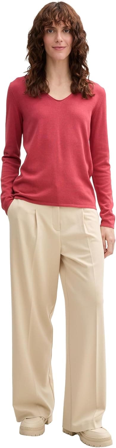 Detalle 2 de TOM TAILOR 1012976 pullover da donna: comodo e versatile per l’uso quotidiano