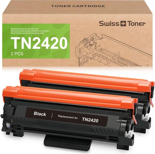 Detalle de Swiss Toner TN2420 compatibile per Brother MFC (2 confezioni) 🖨
