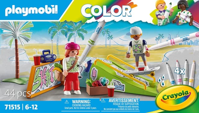 Detalle 2 de PLAYMOBIL Color 71515 Skatepark 🛹 Accesorios Solubles en Agua para Niños