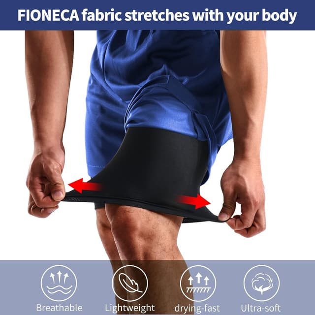 Detalle de FIONECA 2 in 1 Men’s Shorts 2-Pack (7-inch) with Pockets & Towel Loop