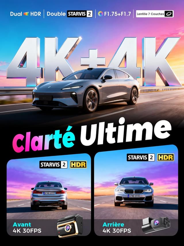 Detalle de ddpai Z90 4K+4K caméra dash cam