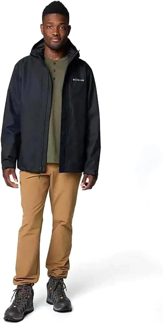 Detalle 2 de Columbia Men’s Hikebound™ II Waterproof Rain Jacket (Black, Size S)