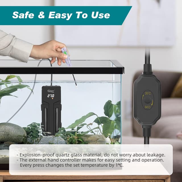 Thumbnail 4 de Hygger 1200W Submersible Aquarium Heater