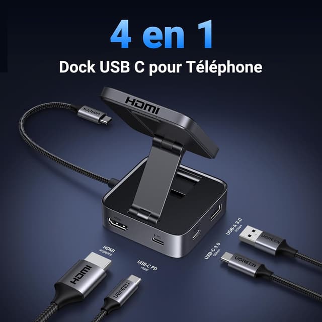Thumbnail 1 de UGREEN Support Magnétique Téléphone USB C HDMI 4K