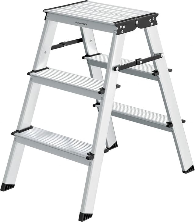 Imagen de SONGMICS Trittleiter GLT23K aus Alu 3 Stufen en OfertitasTOP